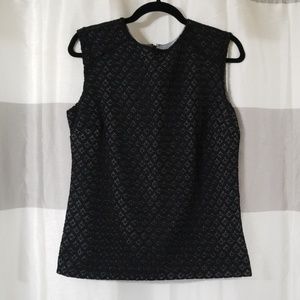 Sleeveless Ann Taylor medium black lace top